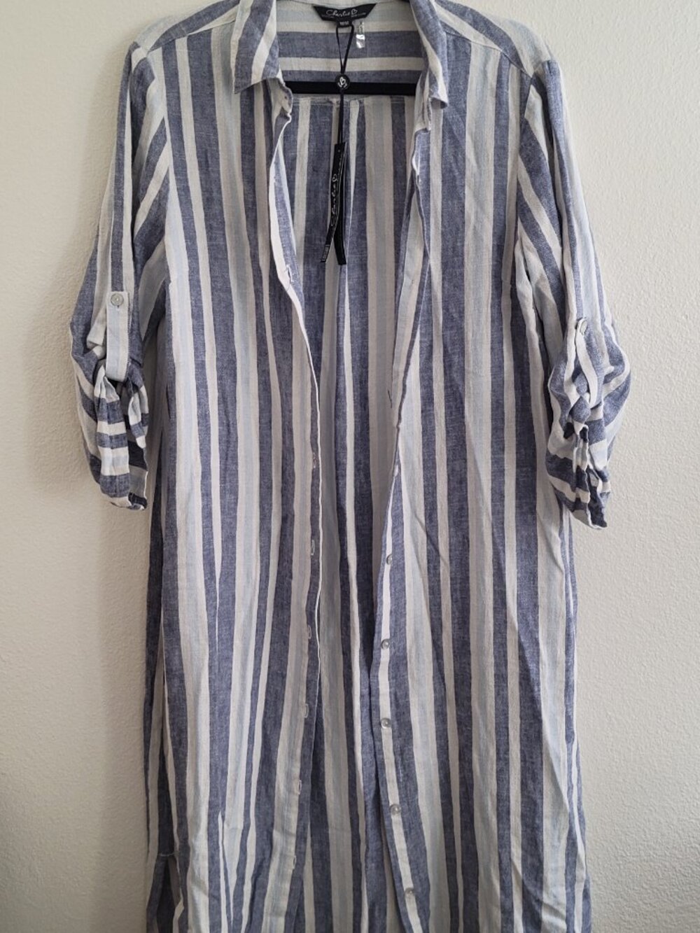 Medium  Relaxed stripe shirt dress  New w tags